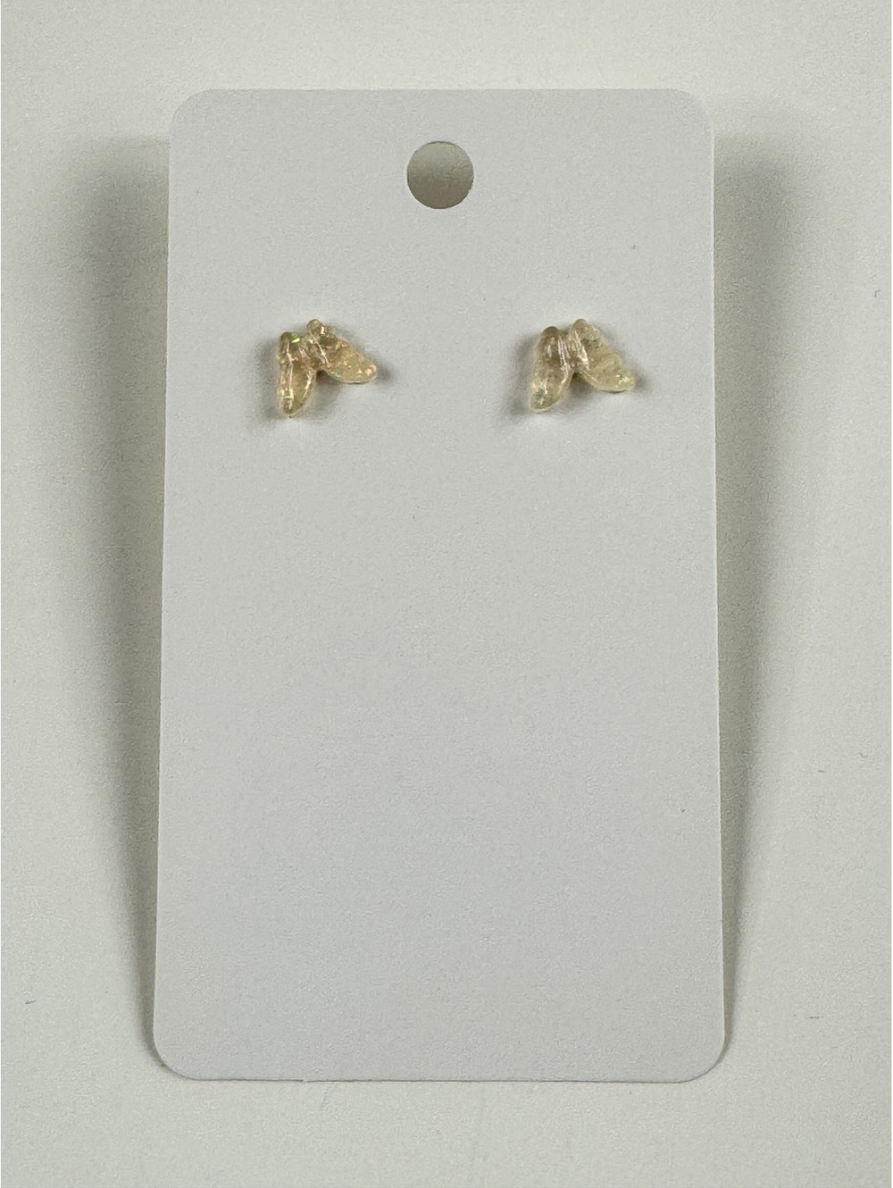 Fashion Jewelry Cream Butterfly Stud Earrings